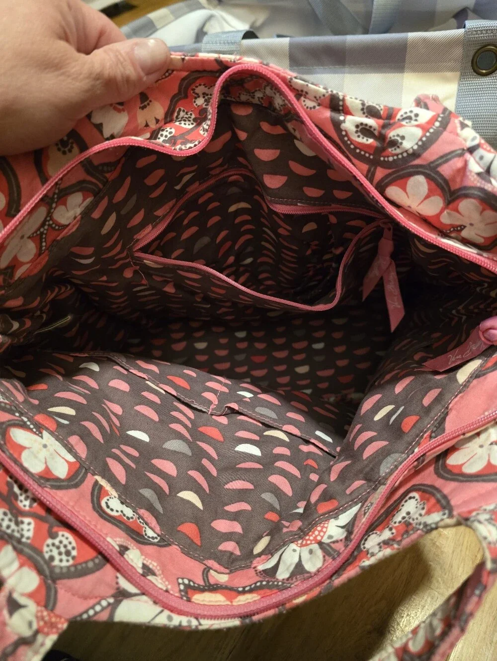 Vera Bradley Pink Floral Quilted Tote